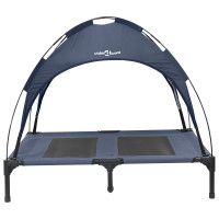 Produktbild för Hundsäng Mörkblå 92 x 77 x 82,5 cm Stål