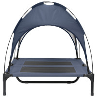 Produktbild för Hundsäng Mörkblå 92 x 77 x 82,5 cm Stål