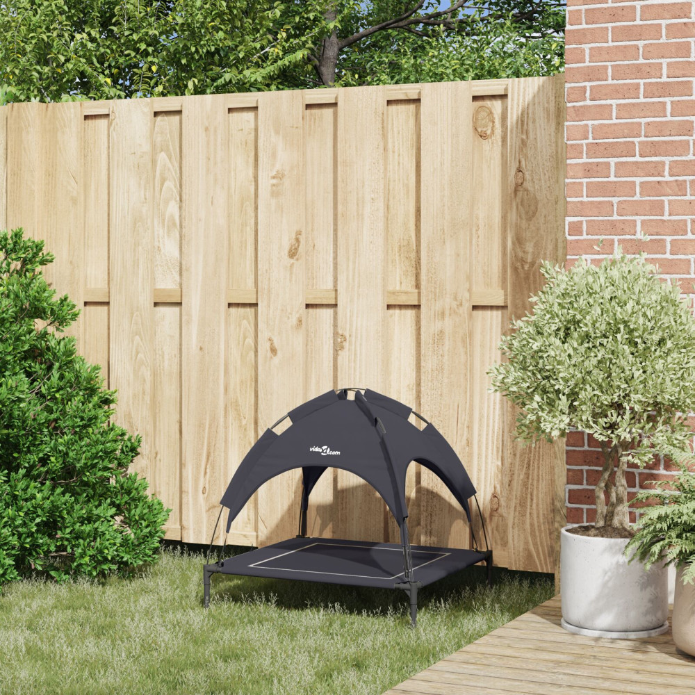 Produktbild för Hundsäng Svart 71 x 64 x 71 cm Stål