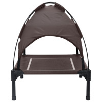Produktbild för Hundsäng Brun 63 x 49,5 x 60 cm Stål