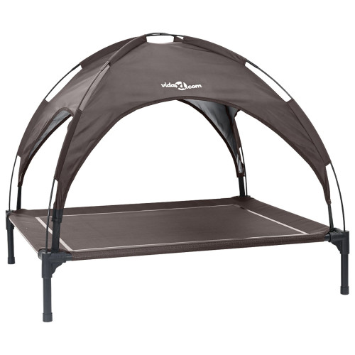 vidaXL Hundsäng Brun 90 x 81 x 80,5 cm Stål - Sovplats för hund