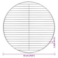 Produktbild för Grillgaller Silver 43 x 43 cm Rostfritt stål