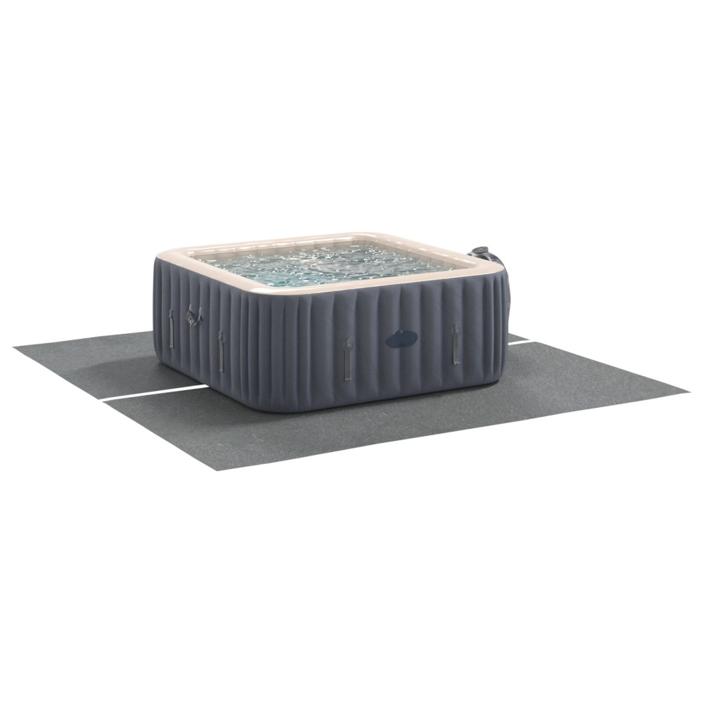 Produktbild för Bottenmatta för pool 1 274 x 274 x 0,1 cm Fyrkantig Ljusgrå för