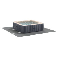Produktbild för Bottenmatta för pool Ljusgrå 396 x 396 x 0,1 cm Syntetiskt tyg