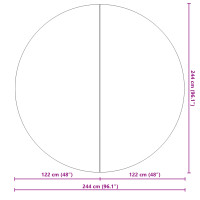 Produktbild för Bottenmatta för pool Svart Ø 244 cm Syntetiskt tyg