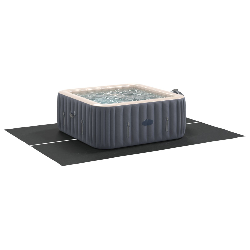 Produktbild för Bottenmatta för pool Svart 300 x 220 x 0,1 cm Syntetiskt tyg