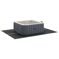 Produktbild för Bottenmatta för pool Svart 300 x 220 x 0,1 cm Syntetiskt tyg