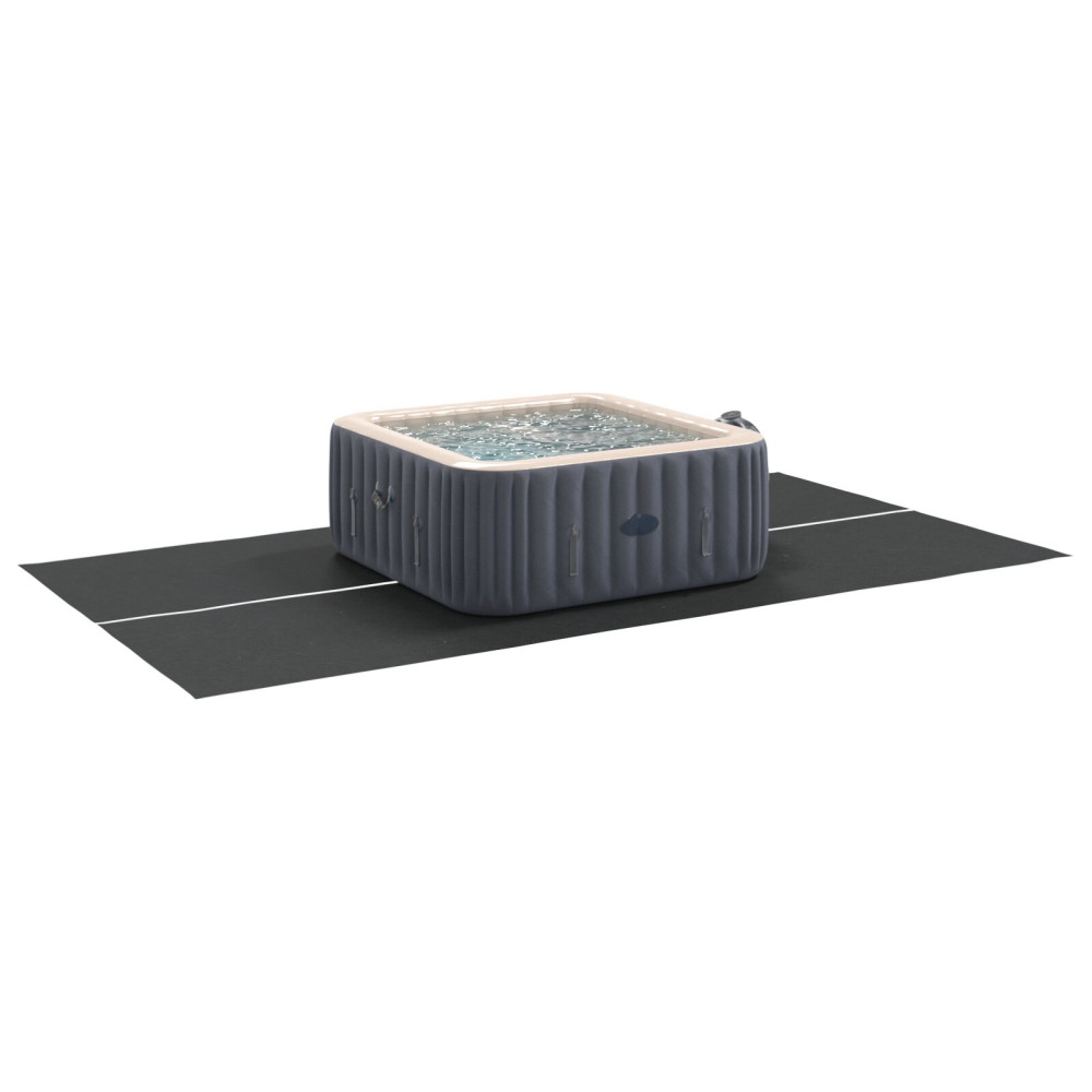Produktbild för Bottenmatta för pool Svart 420 x 220 x 0,1 cm Syntetiskt tyg
