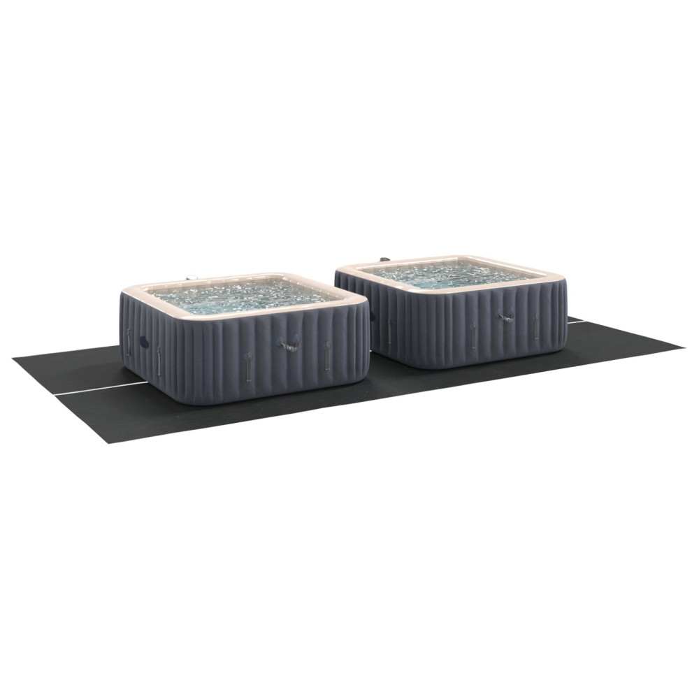 Produktbild för Bottenmatta för pool Svart 500 x 250 x 0,1 cm Syntetiskt tyg