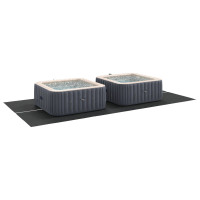 Produktbild för Bottenmatta för pool Svart 500 x 250 x 0,1 cm Syntetiskt tyg