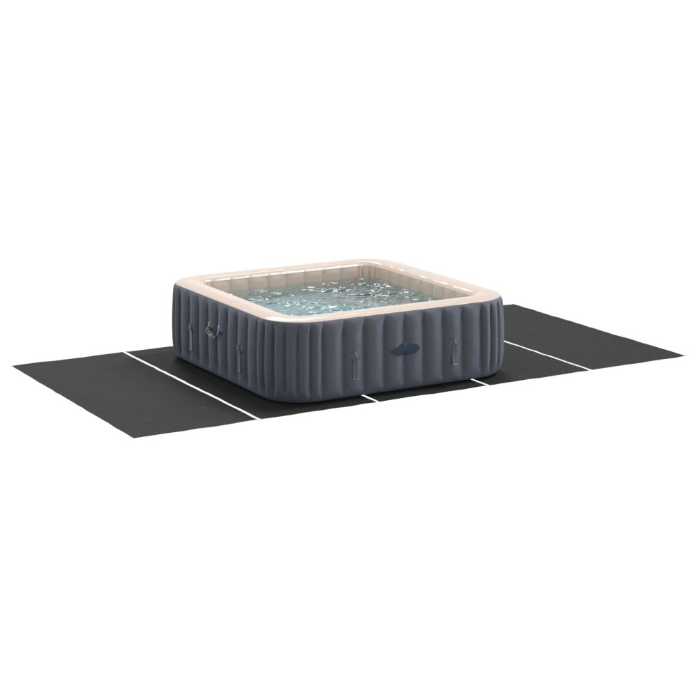 Produktbild för Bottenmatta för pool Svart 550 x 280 x 0,1 cm Syntetiskt tyg
