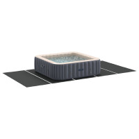 Produktbild för Bottenmatta för pool Svart 550 x 280 x 0,1 cm Syntetiskt tyg