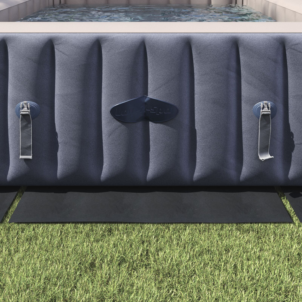 Produktbild för Bottenmatta för pool Svart 550 x 280 x 0,1 cm Syntetiskt tyg