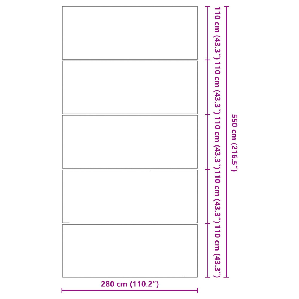 Produktbild för Bottenmatta för pool Svart 550 x 280 x 0,1 cm Syntetiskt tyg
