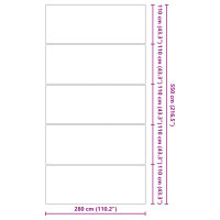 Produktbild för Bottenmatta för pool Svart 550 x 280 x 0,1 cm Syntetiskt tyg