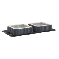 Produktbild för Bottenmatta för pool Svart 640 x 321 x 0,1 cm Syntetiskt tyg