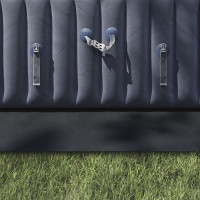 Produktbild för Bottenmatta för pool Svart 640 x 321 x 0,1 cm Syntetiskt tyg
