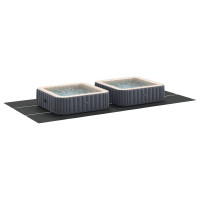 Produktbild för Bottenmatta för pool Svart 750 x 372 x 0,1 cm Syntetiskt tyg