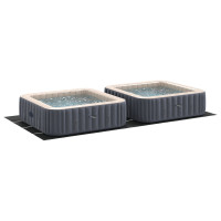 Produktbild för Bottenmatta för pool Svart 820 x 420 x 0,1 cm Syntetiskt tyg