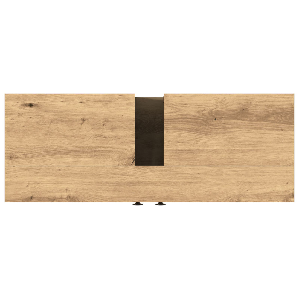 Produktbild för Badrumsskåp med handfat med lagring artisan ek 80 x 30 x 60 cm