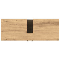 Produktbild för Badrumsskåp med handfat med lagring artisan ek 80 x 30 x 60 cm