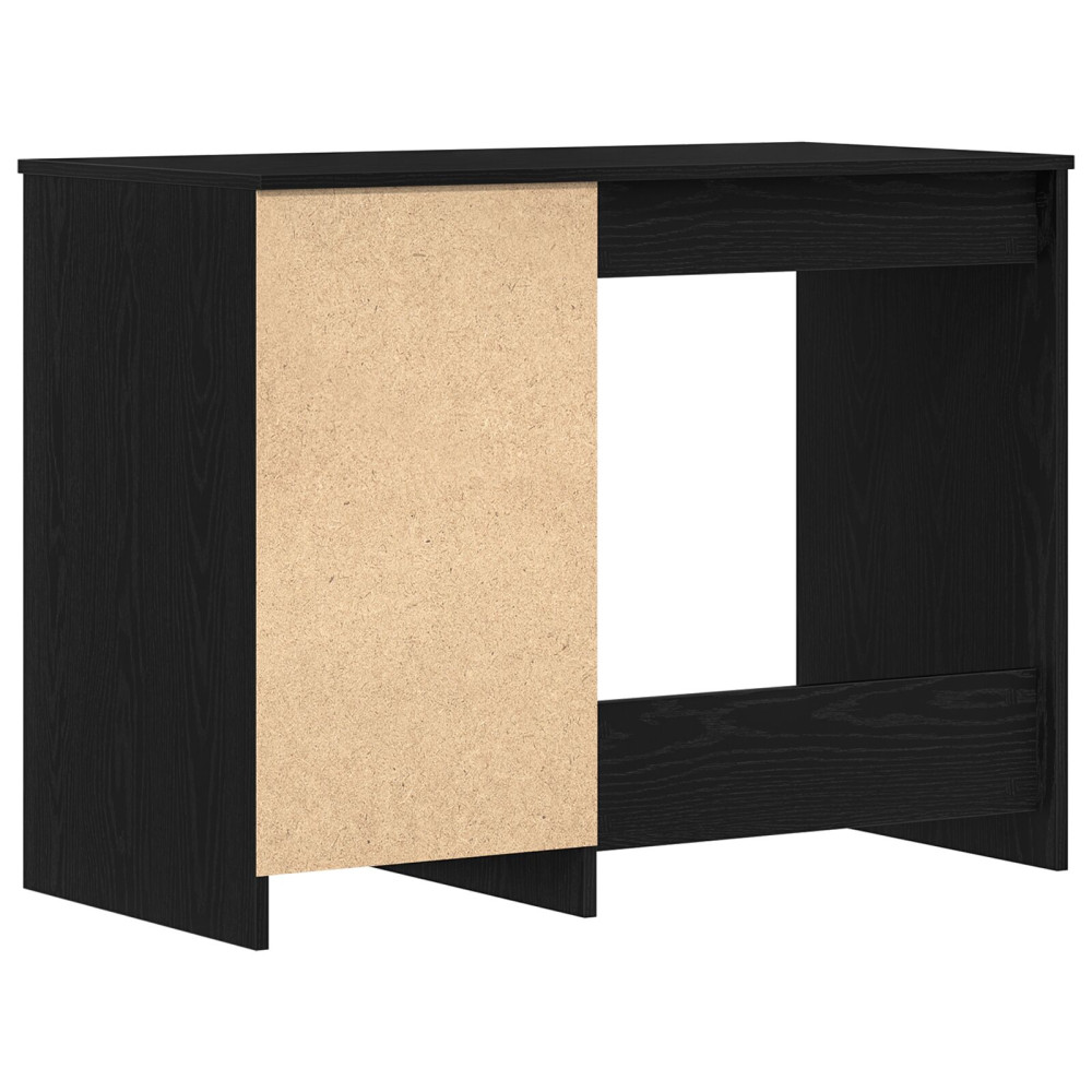 Produktbild för Skrivbord med lagring Svart Ek 100 x 50 x 76 cm Konstruerat trä
