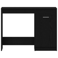 Produktbild för Skrivbord med lagring Svart Ek 100 x 50 x 76 cm Konstruerat trä