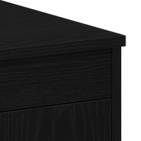 Produktbild för Skrivbord med lagring Svart Ek 100 x 50 x 76 cm Konstruerat trä