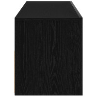 Produktbild för TV-skåp med LED 2 pcs Svart Ek 75 x 35 x 40 cm Konstruerat trä