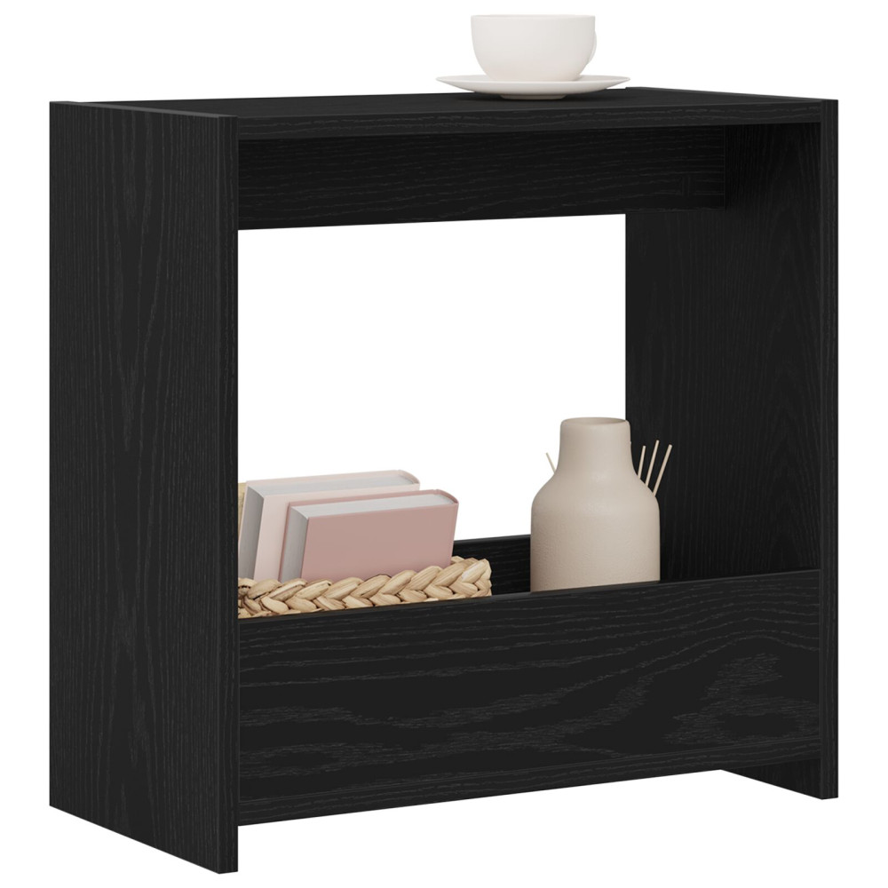 Produktbild för Sidobord Svart Ek 50 x 26 x 50 cm Konstruerat trä