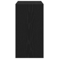 Produktbild för Sidobord Svart Ek 50 x 26 x 50 cm Konstruerat trä