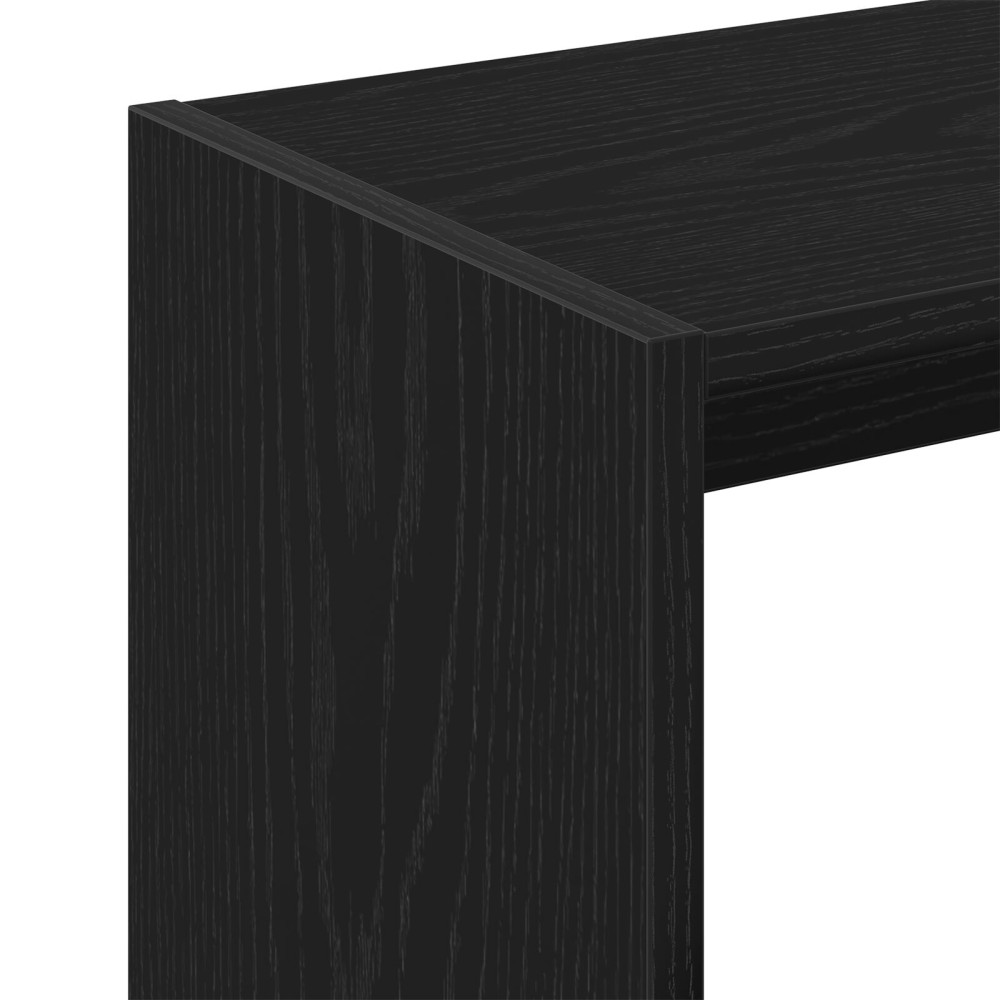 Produktbild för Sidobord Svart Ek 50 x 26 x 50 cm Konstruerat trä