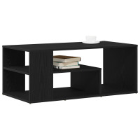 Produktbild för Kaffeebord Svart Ek 100 x 50 x 40 cm Konstruerat trä