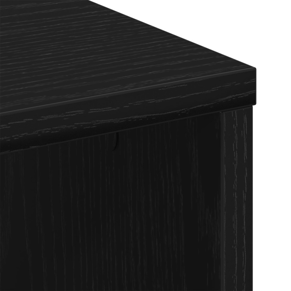 Produktbild för Kaffeebord Svart Ek 100 x 50 x 40 cm Konstruerat trä