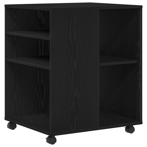 vidaXL Förvaringsskåp Svart Ek 60 x 53 x 72,5 cm Konstruerat trä