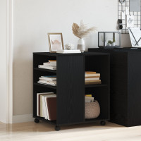 Produktbild för Förvaringsskåp Svart Ek 60 x 53 x 72,5 cm Konstruerat trä