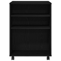 Produktbild för Förvaringsskåp Svart Ek 60 x 53 x 72,5 cm Konstruerat trä