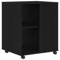 Produktbild för Förvaringsskåp Svart Ek 60 x 53 x 72,5 cm Konstruerat trä