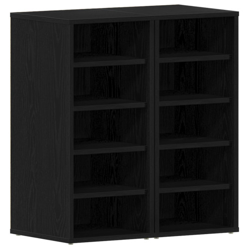 vidaXL Skoskåp 2 pcs Svart Ek 32 x 35 x 70 cm Konstruerat trä