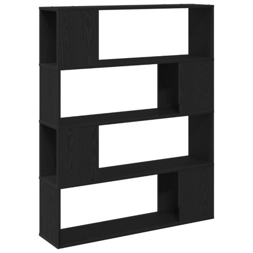 vidaXL TV-bänkset Svart Ek 100 x 24 x 124,5 cm Konstruerat trä