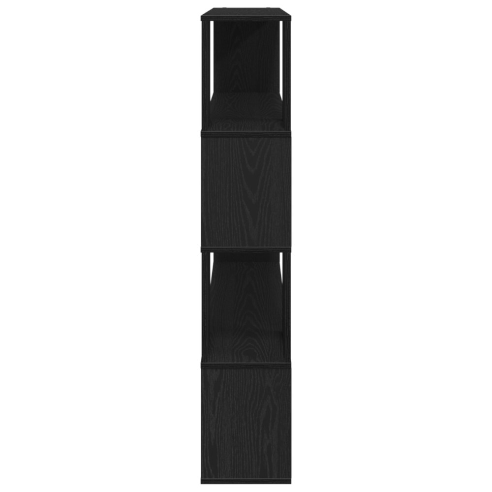 Produktbild för TV-bänkset Svart Ek 100 x 24 x 124,5 cm Konstruerat trä