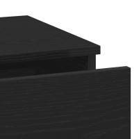 Produktbild för Nattduksbord 2 pcs Svart Ek 40 x 35 x 65 cm Konstruerat trä