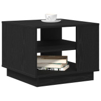 Produktbild för Kaffeebord Svart Ek 55 x 55 x 42 cm Konstruerat trä