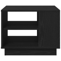 Produktbild för Kaffeebord Svart Ek 55 x 55 x 42 cm Konstruerat trä