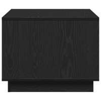 Produktbild för Kaffeebord Svart Ek 55 x 55 x 42 cm Konstruerat trä