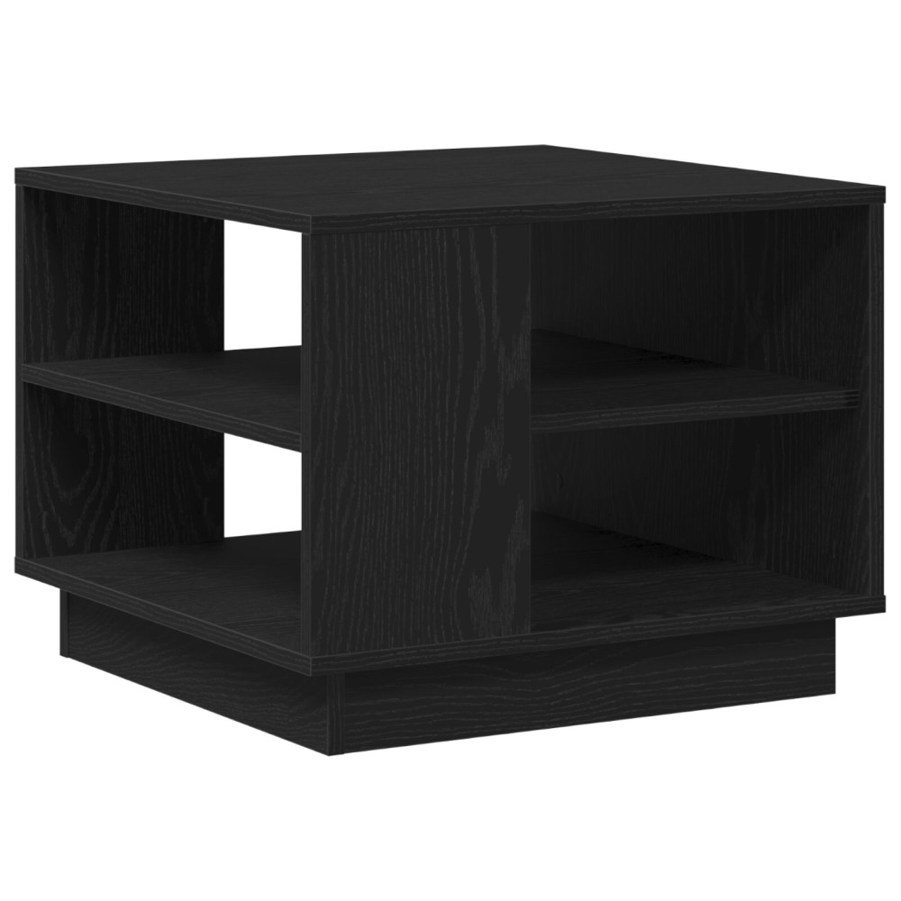 Produktbild för Kaffeebord Svart Ek 55 x 55 x 42 cm Konstruerat trä