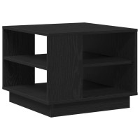 Produktbild för Kaffeebord Svart Ek 55 x 55 x 42 cm Konstruerat trä
