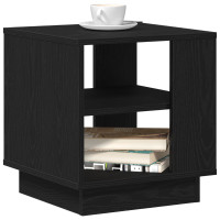 Produktbild för Kaffeebord Svart Ek 40 x 40 x 43 cm Konstruerat trä