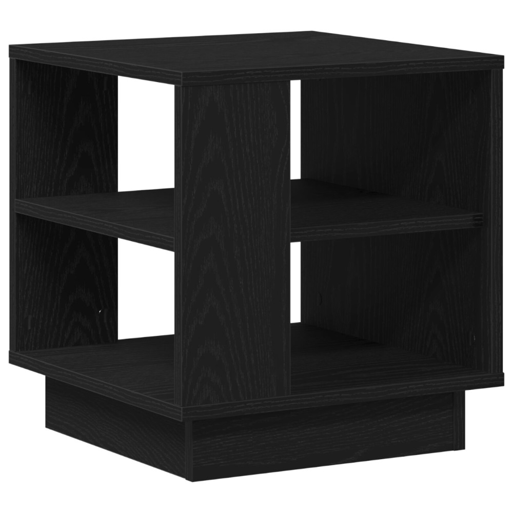 Produktbild för Kaffeebord Svart Ek 40 x 40 x 43 cm Konstruerat trä