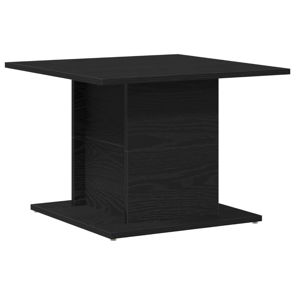 Produktbild för Kaffeebord Svart Ek 55,5 x 55,5 x 40 cm Konstruerat trä